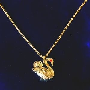 [UNKNOWN] Pendant Bird Necklace / Brooch